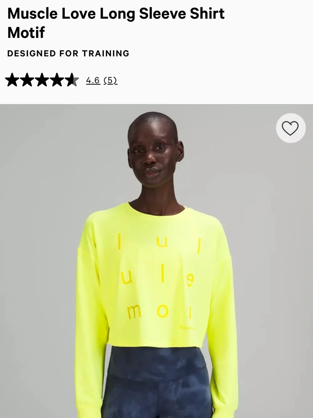lululemon athletica Neon Yellow Crewneck Long Sleeve Top